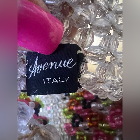 Vintage Saks Fifth Avenue Beaded Purse - Italian Beaded Evening Purse- Rare Find - Picture 11 of 13